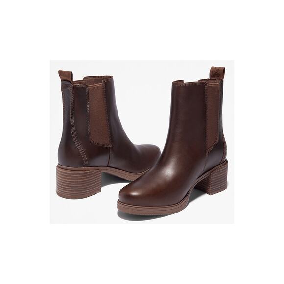 Timberland Women's Dalston Vibe Mid Chelsea Chestnut Boots Size: 8.5 - Picture 2 of 9